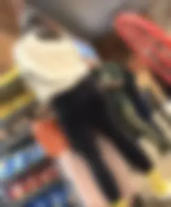 nerdy asian round ass at airport cafe