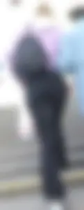 Juicy ass in black tight jeans and nice skinny legs street closeups
