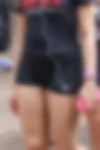 Sexy girl in tight Nike spandex with vpl