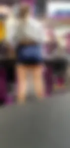 Hot blonde brunette needed to stretch her booty out