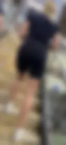 Perfectly round shaped sweaty ass on this college chick in biker shorts