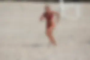 Lifeguard tournament girls on the beach