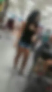 Hot Latina milf in short shorts