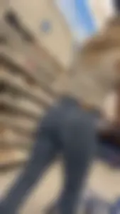 Blonde in jeans with beautifully shaped Ass!