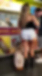 Big Ass Cheeks showing in tiny shorts in cowboy boots