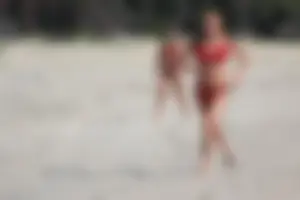 Lifeguard tournament girls on the beach