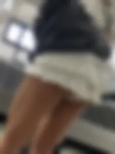 Beautiful blonde girl in white shorts show me her butt cheeks  (OC)