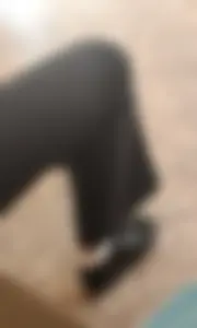 Skinny Teen Candid Girl's Legs in Pants And Shoes Spy Photo