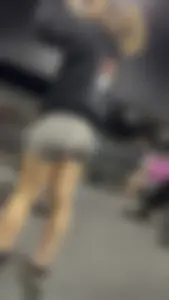 Tight Grey Gym Shorts (Crazy Vpl and Bends Over)