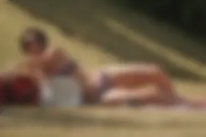 A bitch (and her dog) strips off her tight shorts [034]