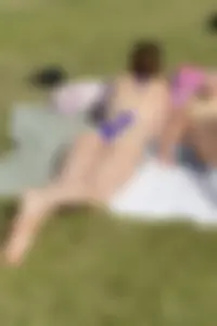More grass girls in bikinis
