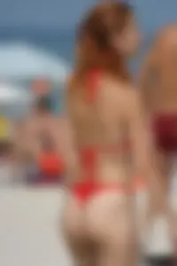 Beach voyeur girls in bikinis, thongs and topless