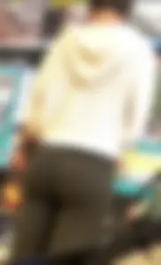 Tight, fit asses at LEGO Store