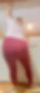 (NOT OC) Red Pants Big Ass Lingerie Blonde