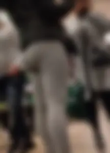 Teen in white leggings and vpl