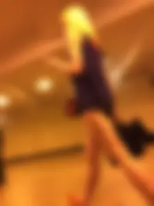 Tall Blonde Girl with Long Muscular Legs Candid