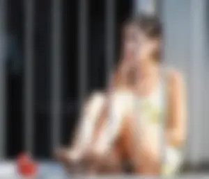 Neighbor student upskirted showing her panties and in bikinis