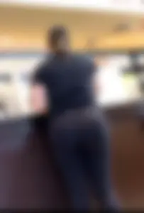 Juicy thick brunette with juicy yoga pants ass