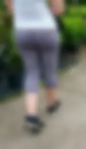 Milf booty in tight leggings shopping for plants