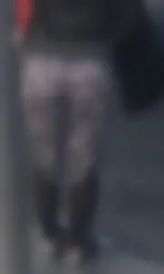 Hottie with a nice ass walking in patterned leggings
