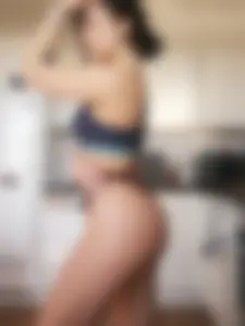 Girl in Underwear Home Selfies Collection in Bedroom and in the Kitchen