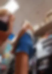 2 Blondes - 1 With Ass Hanging Out Of Shorts