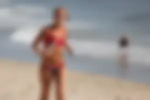 Lifeguard tournament girls on the beach