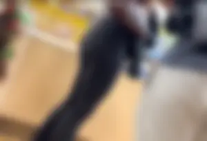 Tall Brunette at The Candy Store