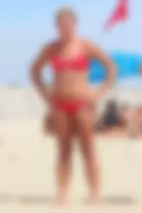 Lifeguard tournament girls on the beach