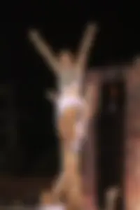 Bunch of athletic Thai cheerleaders at a competition