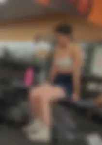 Vietnamese girl at gym nice ass in tight blue lulu shorts