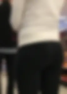 Brunette with amazing ass in leggings shopping at Target