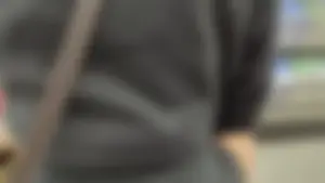 Blonde girl in black shorts