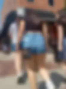 Cheeky college latina jean shorts(oc)
