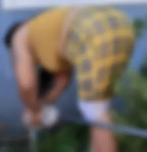 Fat ass in yellow