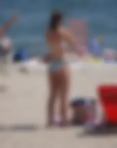 2 cute beach girls in bikinis