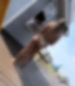 Tight blonde bikini ass