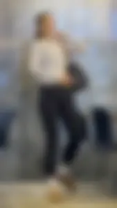 Skinny And Tight College Girl In Blue Leggings Bends Over For Me (Upshots)