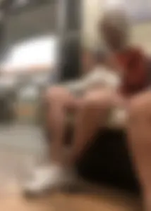 Blonde Candid Teen in Shorts With Tattooed Legs Subway Train and Escalator Creepshots Series