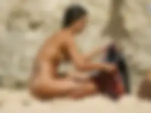 Nude beach and topless girls