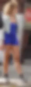 Mixed race woman in spandex shorts outfit