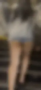 OC Asian Coed Short Shorts Butt Out