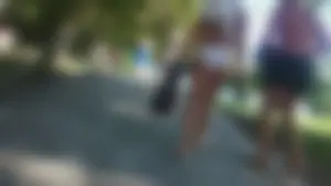 Girl with a nice ass in wet white bikini bottom