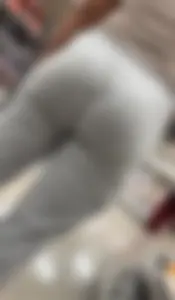 Latina cutie with tight grey sweats on (VPL?)