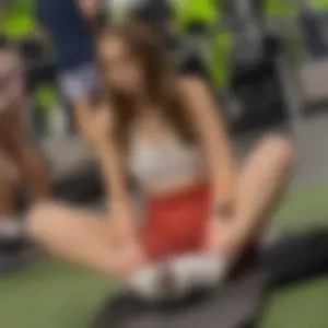 Beautiful girl bending over and spreading legs