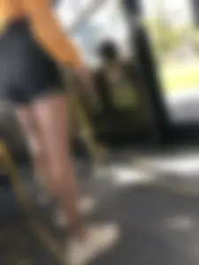 Candid Girl With Perfect Sexy Legs And Booty in Denim Shorts in a Public Bus Creepshots Gallery