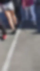 Tight shorts on this teen at the carnival