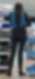 Brunette shop worker with bubble ass in jeans