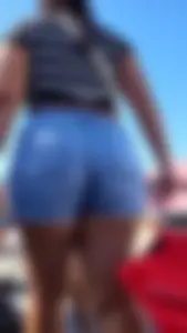 Big ass latina in shorts