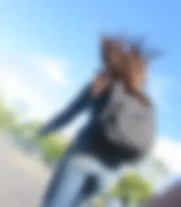 Hot Tall Candid Girl With a Backpack Walking Through a Parking Lot Creepshots